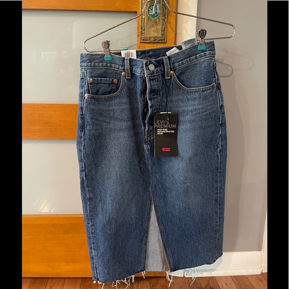 Levi’s High rise Deconstructed Denim Skirt